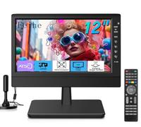 Feihe - Petit téléviseur portable de 12 pouces avec écran HD, ports HDMI et USB | Tuner numérique intégré et design compact pour la maison, la cuisine, le camping-car et les voyages