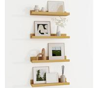 Feihorrm Étagère Murale en Bois de 40 cm, étagère Murale en chêne avec Tablette pour Cadres et Livres, Lot de 4, étagère Flottante en MDF pour Cuisine, Salon, Chambre et Bureau