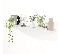Feihorrm Étagère murale flottante pour salon, salle de bain, cuisine, bureau, support TV flottant extra long, blanc de 120 cm, 23,5 cm de profondeur