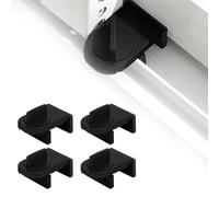 FEIHS 4 Pièces Verrou Baie Coulissante,pour Portes et Fenêtres | Fer,interrupteur rotatif,démontage sans laisser de traces,compatible avec fenêtres coulissantes horizontales