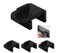 FEIHS 4 Pièces Verrou Baie Coulissante, Serrure Butée Réglable, Serrure de Sécurité pour Fenêtre, Bloque Fenetre Coulissante, Sans Perceuse, pour Portes et Fenêtres Coulissantes (Noir)