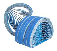FEIHU 30 pièces Bandes abrasives corindon zirconium 10 x 330 mm grain 120 | pour ponceuse Proxxon le ponçage du métal, du bois, le dérouillage