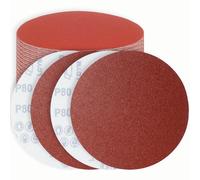 FEIHU 30 Pièces Disque Poncage 200 mm Grain 80, Disques Abrasifs 8 In Ronds Papier for pour les ponceuses à crochets et à boucles d'établi