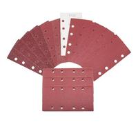 FEIHU 60 Pièces Feuilles Abrasives pour Ponceuse Vibrante 93x185mm 8 Trous Grain 40 60 80 120 180 240 - Papier de Verre pour Ponçage Peinture Bois Métal