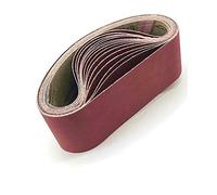 FEIHU Bande abrasive 100x915 mm.5 sortes de gravier mixte (2X40 /80/120/180/320).Ensemble de Bandes Abrasives,pour ponceuses à bande, métal,bois,polissage (10 pièces)