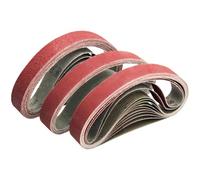 FEIHU Bande abrasive 20x 520 mm.5 sortes de gravier mixte (6X40 /80/120/180/320).Ensemble de Bandes Abrasives,pour ponceuses à bande, métal,bois,polissage (30 pièces)