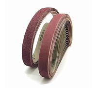 FEIHU Bande abrasive 25x 762 mm.5 sortes de gravier mixte (6X40 /80/120/180/320).Ensemble de Bandes Abrasives,pour ponceuses à bande, métal,bois,polissage (30 pièces)