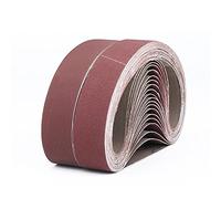 FEIHU Bande abrasive 50x 686 mm.5 sortes de gravier mixte (3X40 /80/120/180/320).Ensemble de Bandes Abrasives,pour ponceuses à bande, métal,bois,polissage (15 pièces)