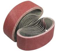 FEIHU Bande abrasive 75x 457 mm.5 sortes de gravier mixte (3X40 /80/120/180/320).Ensemble de Bandes Abrasives,pour ponceuses à bande, métal,bois,polissage (15 pièces)