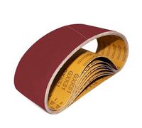 FEIHU Bandes Abrasives 75 x 533 mm, grain 180, compatibles avec ponceuse à bande, pour poncer, limer, affûter et enlever les surfaces en bois métalliques