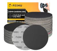 FEIHU Disques de Ponçage 150 mm 20 Pièces Grain P3000 Disques Abrasifs 150 mm Ronds Papier Abrasif convient pour le meulage du bois et le polissage des métaux