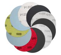 FEIHU Disques de Ponçage 150 mm 25 Pièces Grain 1200 2000 3000 5000 10000 Disques Abrasifs 150 mm Ronds Papier Abrasif convient pour le meulage du bois et le polissage des métaux