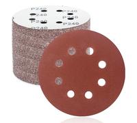 FEIHU Disques de Ponçage Papier Abrasifs 125mm.8 trous,50 pièces Disques Ponceuse: Disques abrasifs perforés auto-agrippant 125 mm Grain 240 pour Random Orbital Sander,Poncer/Polir