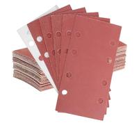FEIHU Feuilles Abrasives pour Ponceuse Vibrante 93x185mm 8 Trous Grain 80 50pcs - Papier de Verre pour Ponçage Peinture Bois Métal