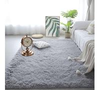 FEIJDON Tapis Moderne 110 x 340 cm Ultra Doux Grand Tapis pour Enfant Chambre Antidérapant, Moderne, Moelleux, pour Salon, Chambre à Coucher, Couloir, Gris Clair