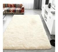 FEIJDON Tapis Moderne 220 x 320 cm Ultra Doux Basic Tapis Salon Fausse Extra Large pour Chambre à Coucher, Salon, Espace de Jeu pour Enfants, Couleur Crème