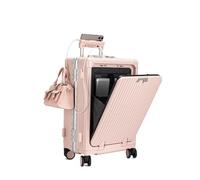 feilario Valise de transport extensible en polycarbonate rigide avec cadre en aluminium, serrure TSA intégrée, porte-gobelet et support de téléphone, A-Rose (sans fermeture éclair), 20.8", Entreprise