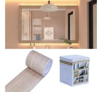 FEILAYS Ruban adhésif aspect bois, Masquage en grain de bois réaliste pour réparation, Ruban adhésif autocollant en grain de bois pour plinthes, bordures de portes, papiers peints muraux, meubles, 10