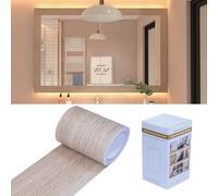 FEILAYS Ruban adhésif aspect bois, Masquage en grain de bois réaliste, Ruban adhésif autocollant en grain de bois pour plinthes, bordures de portes, papiers peints muraux, meubles, 15 cm x 10 m