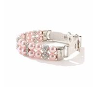 feiling Collier pour Petit Chien avec Perles et Strass - Réglable - pour Chihuahua, Bichon, Frise et poméranine (L: 28-34cm, Rose A)