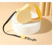 feiling Laisse à enrouleur pour chien - Rétractable - Réfléchissante - Laisse d'entraînement pour petits chiens et chats - Extensible - 5 m - Jaune - 3 m