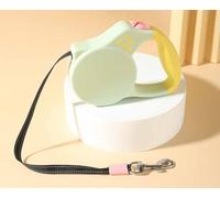 feiling Laisse à enrouleur pour chien - Rétractable - Réfléchissante - Laisse d'entraînement pour petits chiens et chats - Extensible de 5 m - Vert clair - 5 m