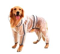feiling Léger Imperméable pour Chien avec Capuchon Transparent Manteau de Pluie 4 Jambes Réfléchissantes Poncho pour Chien de Petite Moyenne et Grand Taille (6XL)