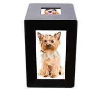 FEILIV Cadre Photo Commémoratif Paisible Garder Boîte Support Stockage Maison Bois Urne Animaux Compagnie Boîte Chien Chat Crémation Urne Urne pour Animaux