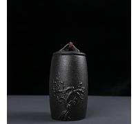 FEILIV Urne Pot Cendres Funéraires Noir Blanc Crémation Porte-Cendres Animaux Compagnie Céramique Souvenir Cendres Urnes Cercueil Urne pour Animaux(4)