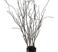 FeiLix 5PCS Artificial Curly Willow Branches, Decorative Dry Twigs, 30.7 inches Fake Bendable Sticks Vintage Vines Stems DIY Craft Vases Artificial Flowers Garden Hotel Office Home Farmhouse Decor