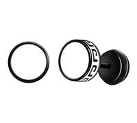 Feilok Lot de boucles d'oreille à tige en acier inoxydable de 8 mm pour homme et femme - Piercing - Tunnel, 0.8 cm, Acier inoxydable