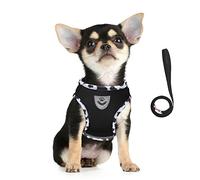 FEimaX Harnais et Laisse pour Chiens, Ensemble Harnais Rembourré en Mesh Doux pour Chiots et Chats, Veste Respirant Réglable Réfléchissant Intérieur pour Marcher, Courir, Formation