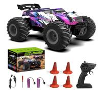 FEIMUOSI Voiture Télécommandée Offroad RC avec Lumière LED, 2,4 GHz Tout Terrain Crawlers RC pour Enfant et Adulte