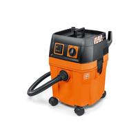 FEIN Dustex 35 L, Aspirateur eau et poussières puissant pour le raccordement d'outils électroportatifs en atelier ou sur chantier. Câble avec fiche 7.5 m, Puissance absorbée 1 380 W
