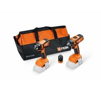 FEIN Combo d’avantages sans fil.Visseuse-boulonneuse à choc ASCD 18-200 W4 & perceuse-visseuse ASCM 18 QSW. Compatible avec les batteries 18 V Bosch Professional depuis 2008 et AMPShare.Sac en nylon