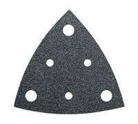 FEIN 35 Feuilles abrasives, zircon grain 80, Longueur d’arête 80 mm, Condit.35 Pce, pour les surfaces dures comme les vernis clairs ou le métal. perforées, fixation auto-agrippante.
