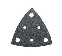 Feuille abrasive Delta avec bande auto-agrippante, perforé Fein 63717107011 Grain 36 Cote d'encoignure 80 mm 50 pc(s)
