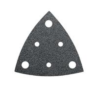 Feuille abrasive Delta avec bande auto-agrippante, perforé Fein 63717109041 Grain 60 Cote d'encoignure 80 mm 5 pc(s)