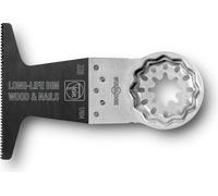 FEIN Lame de scie E-Cut Long Life, Condit. 10 Pce, Largeur 65 mm, Longueur 50 mm, Porte-outil Starlock, Bi-métal avec denture bois alternée .Extrêmement robuste. Excellente durée de vie