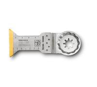 FEIN Lame de scie E-Cut universelle bimétallique avec une longue durée de vie, pour coupes profondes, 3 Pce., Largeur 44 mm, Longueur 60 mm, Porte-outil StarlockPlus, avec revêtement en titane