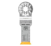 FEIN Lame de scie E-Cut universelle bimétallique avec une longue durée de vie, pour coupes profondes, 3 Pce., Largeur 28 mm, Longueur 55 mm, Porte-outil Starlock, avec revêtement en titane
