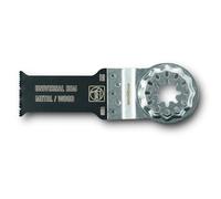 FEIN Lame de scie universelle E-Cut, Condit. 10 Pce, Largeur 28 mm, Longueur 55 mm, Porte-outil Starlock, Bi-métal avec denture universelle avoyée. Large gamme d’utilisations