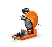 FEIN Scie à métaux pendulaire MKAS 355 Coupe rapide et précise des coupe carrés jusqu'à 120 mm et des coupe ronde jusqu'à 100 mm. Diamètre de la lame de scie 355 mm.