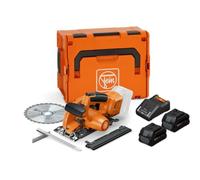 FEIN Scie circulaire sans fil F-IRON Cut 57 AS pour des coupes à froid dans les tôles, tubes et profilés. Compatible avec batteries AMPShare/Bosch18 V, avec 2 batteries ProCORE 8 Ah et chargeur