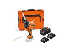 FEIN Scie sabre sans fil ASAS 18-21 K AS pour différents matériaux, en particulier dans les endroits difficiles d'accès. Compatibilité AMPShare/Bosch18 V,avec 2 batteries ProCORE 4 Ah et chargeur