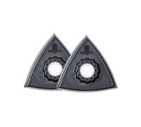 FEIN Starlock Patin de ponçage, 2 pièces. (63806129220) | Longueur d’arête 80 mm. Modèle standard. Forme triangulaire, fixation autoagrippant. Porte-outil Starlock