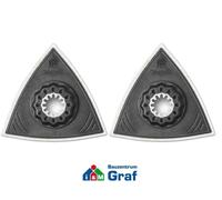 Fein Plateau de polissage feutre Starlock 63806140220 - Triangulaire 80 mm - Pack de 2