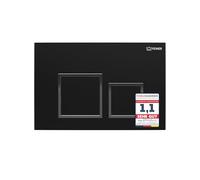 FEINER Plaque de commande WC [Noir mat/chrome] - Compatible avec Geberit Sigma Series et élément mural UP300/UP320 - 2 débits - Non compatible avec Delta, Omega, Basic BP