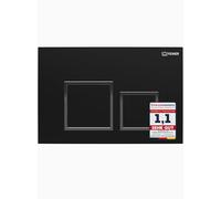 FEINER Plaque de déclenchement de WC - Compatible avec Geberit Sigma Series et élément de cuvette UP300/UP320 - BP - 2 débits - Noir mat/chrome - Non compatible avec Delta, Omega, Basic