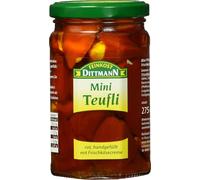 Feinkost Dittmann Mini Teufli poivrons rouges farcis au fromage frais 275g